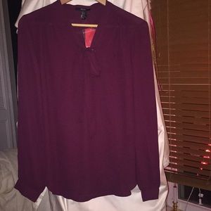 Forever 21 tie front blouse